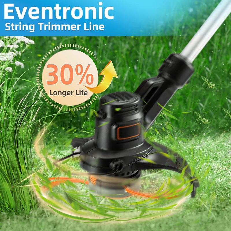 EVENTRONIC Weed Eater String, Trimmer Line for Universal Replacement, Round Weed Wacker String Fits Medium& Heavy Grass&Weeds, String Trimmer Line of Orange Premium Nylon - Image 3